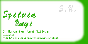szilvia unyi business card
